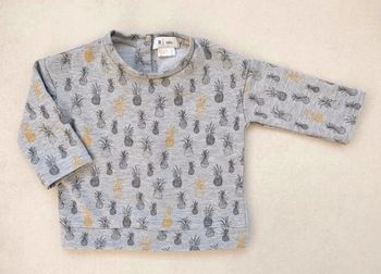 Sweat neuf la redoute rbaby 12 mois motifs ananas mixte