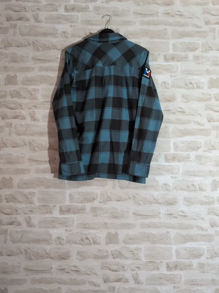 Chemise Millet à carreaux – Bleu – Taille XS (taille grand) - photo numéro 4