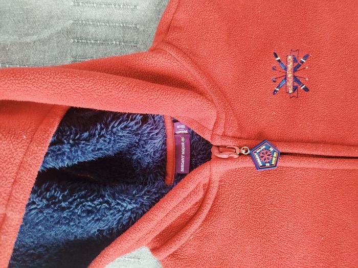 Gilet polaire doublé fourrure rouge 4-5 ans - photo numéro 2