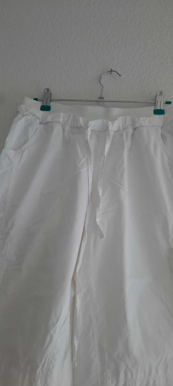 Pantalon style cargo blanc Taille L - photo numéro 8