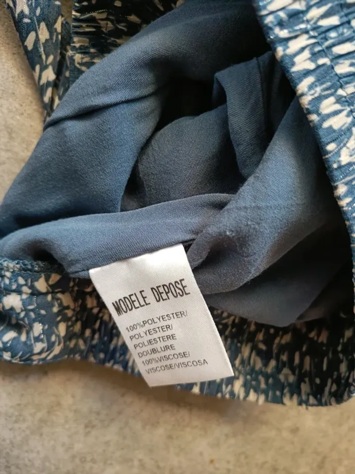 Jupe longue Ycoo T.M bleue à motifs argentés polyester - photo numéro 7