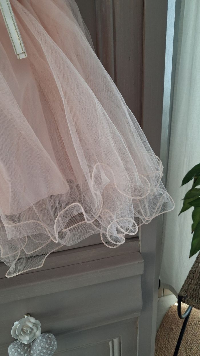 Robe de cérémonie rose et tulle 4 anseta - photo numéro 3