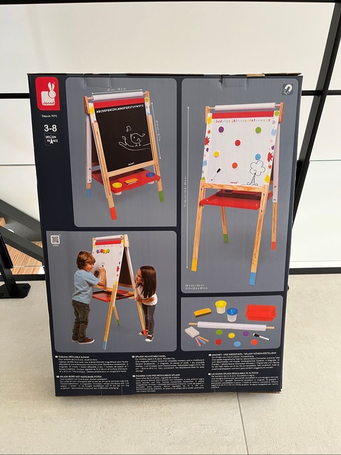 Tableau en bois Janod craie et magnétique - photo numéro 2