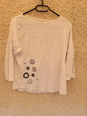 T-shirt manches longues à motif vintage grunge tie and dye