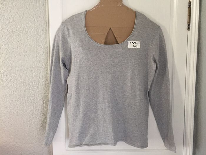 231-Pull gris T XXL-44