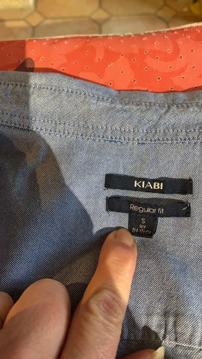 Chemise unies Kiabi (bleu clair), S - photo numéro 3