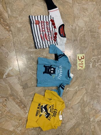 Lot de 3 t shirts manches longues