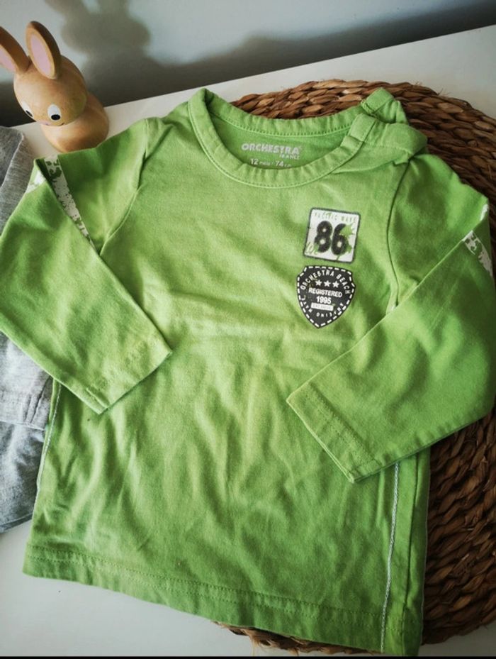 Ensemble t-shirts jean DPAM 12M - photo numéro 5