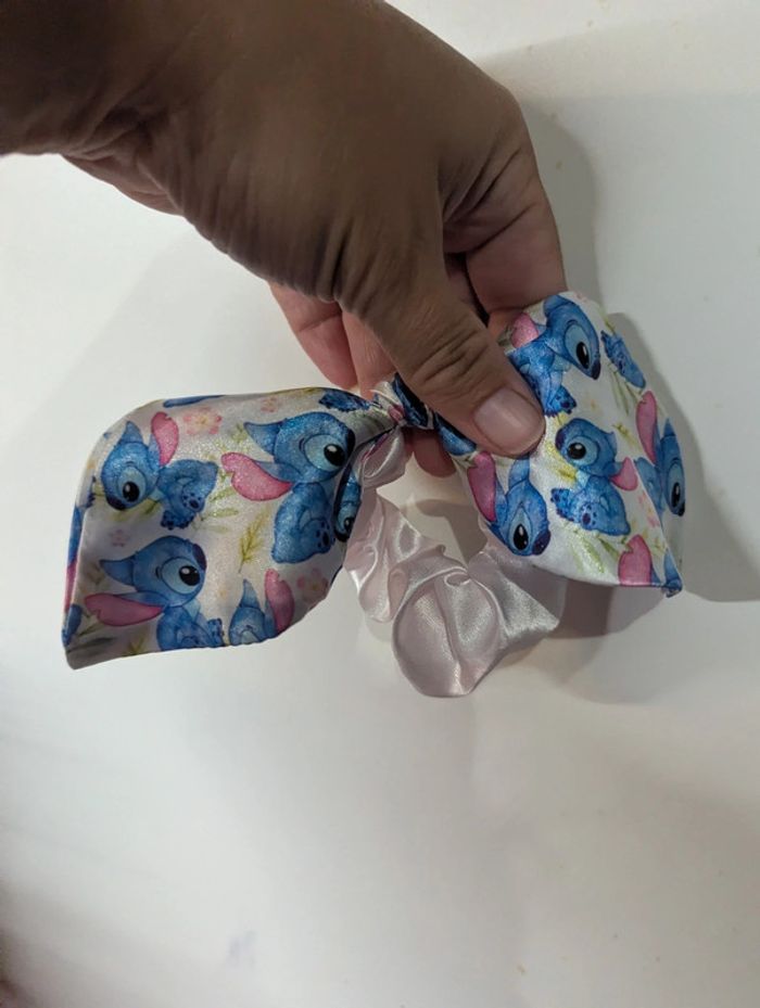 Chouchou nœud Stitch pastel – édition fleurie - photo numéro 9
