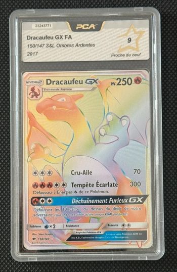 Carte pokémon neuve 🇨🇵 Dracaufeu GX 150/147 rainbow Ombres Ardentes PCA9 