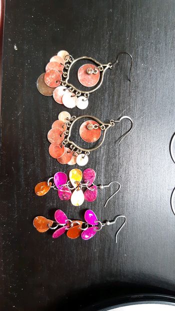 Lot de 2 paires de boucles d'oreilles