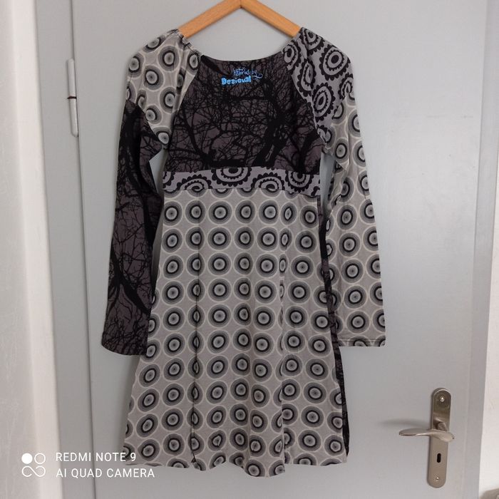 Robe grise à motifs 14ans Desigual - photo numéro 4