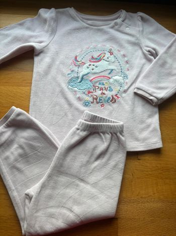 Pyjama velours sergent major 2 ans fille