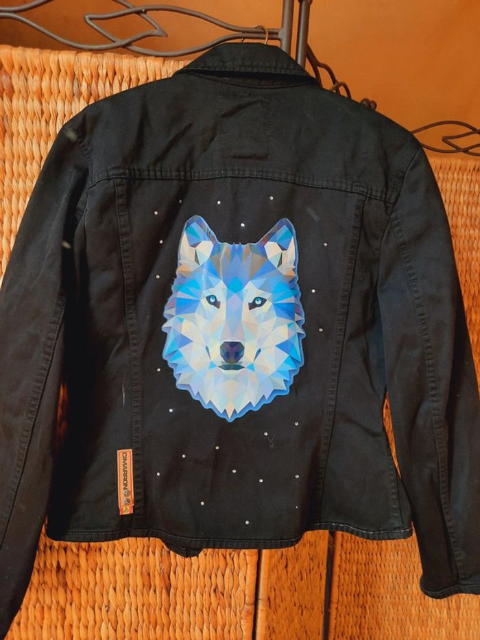Veste Cimarron customisée loup L