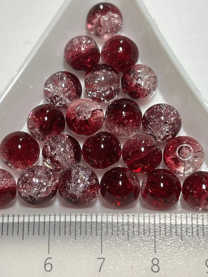 A740, 21 perles craquelées 8mm - photo numéro 4