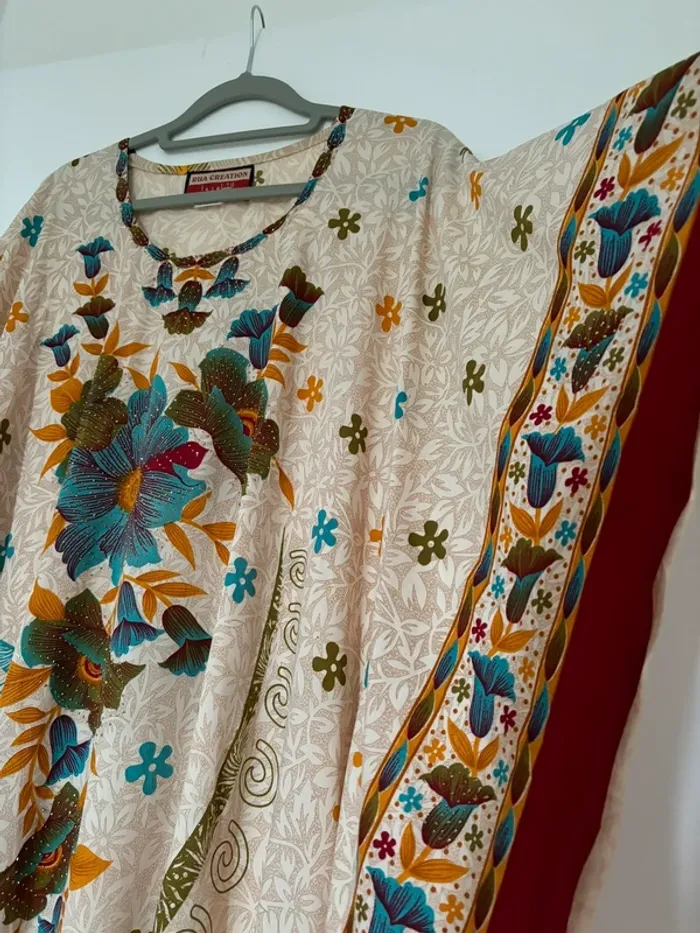 Robe abaya papillon femme taille M + foulard - photo numéro 2