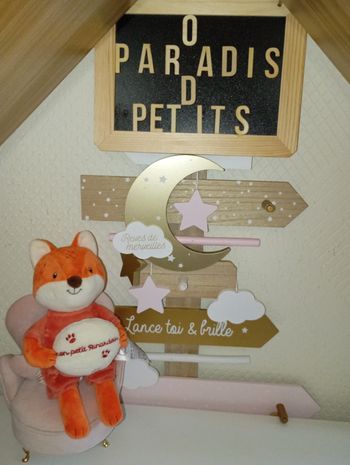 Peluche musicale renard mon petit renardeau mots d'enfants 