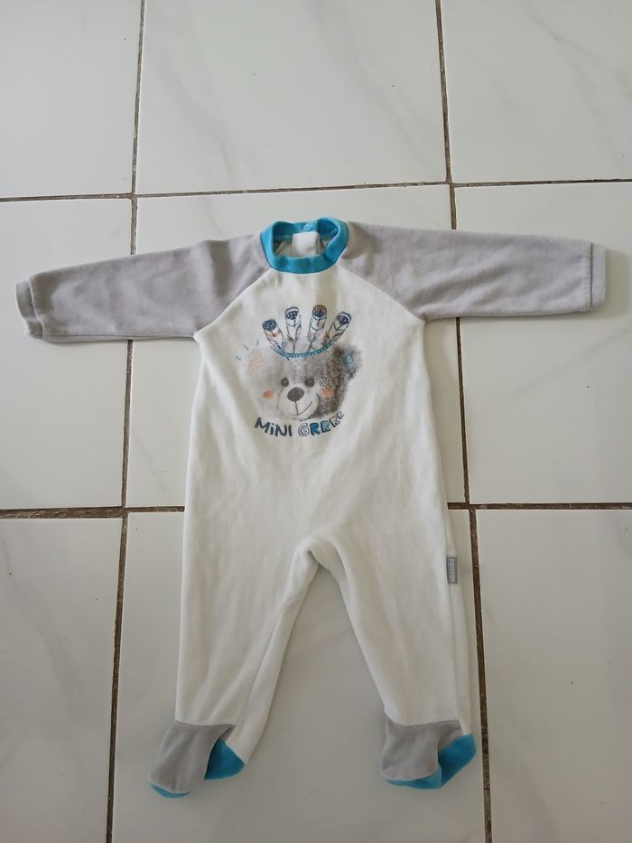 Pyjama garcon d hiver en coton taille 6 mois marque absorba - photo numéro 2