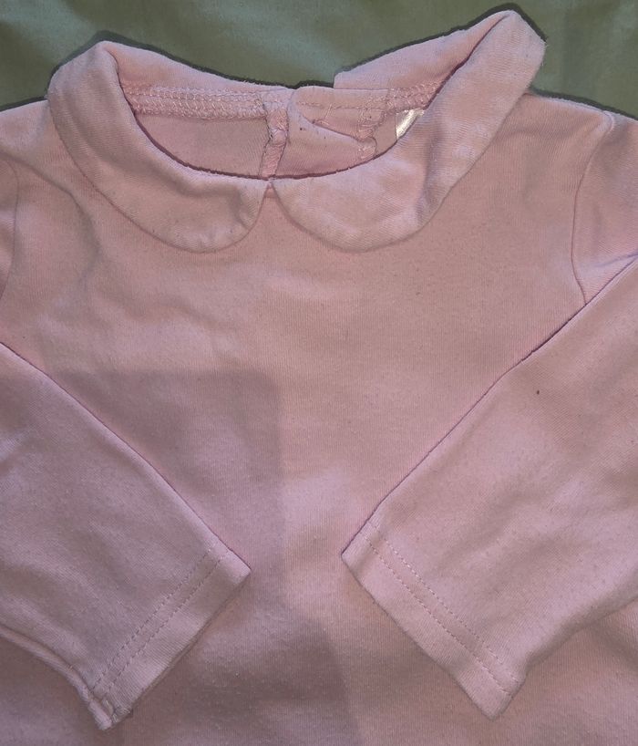Tee-shirt ML rose uni 18 mois - photo numéro 4