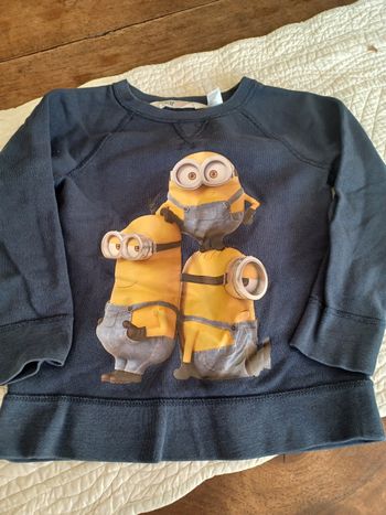 Sweat bleu marine bonhomme jaunes