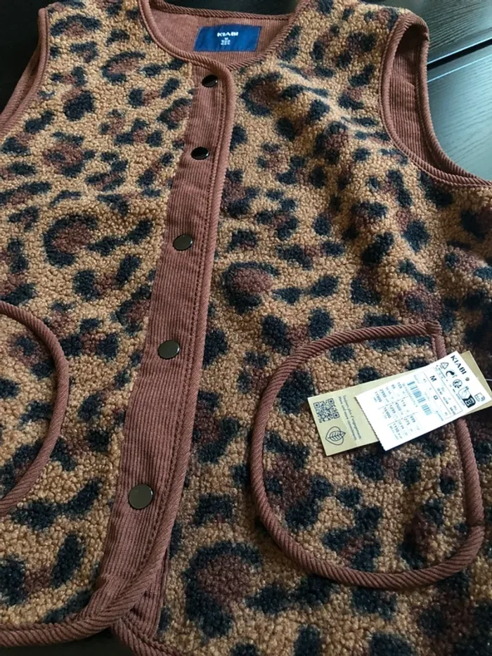 Veste sans manche effet léopard KIABI - M - photo numéro 3