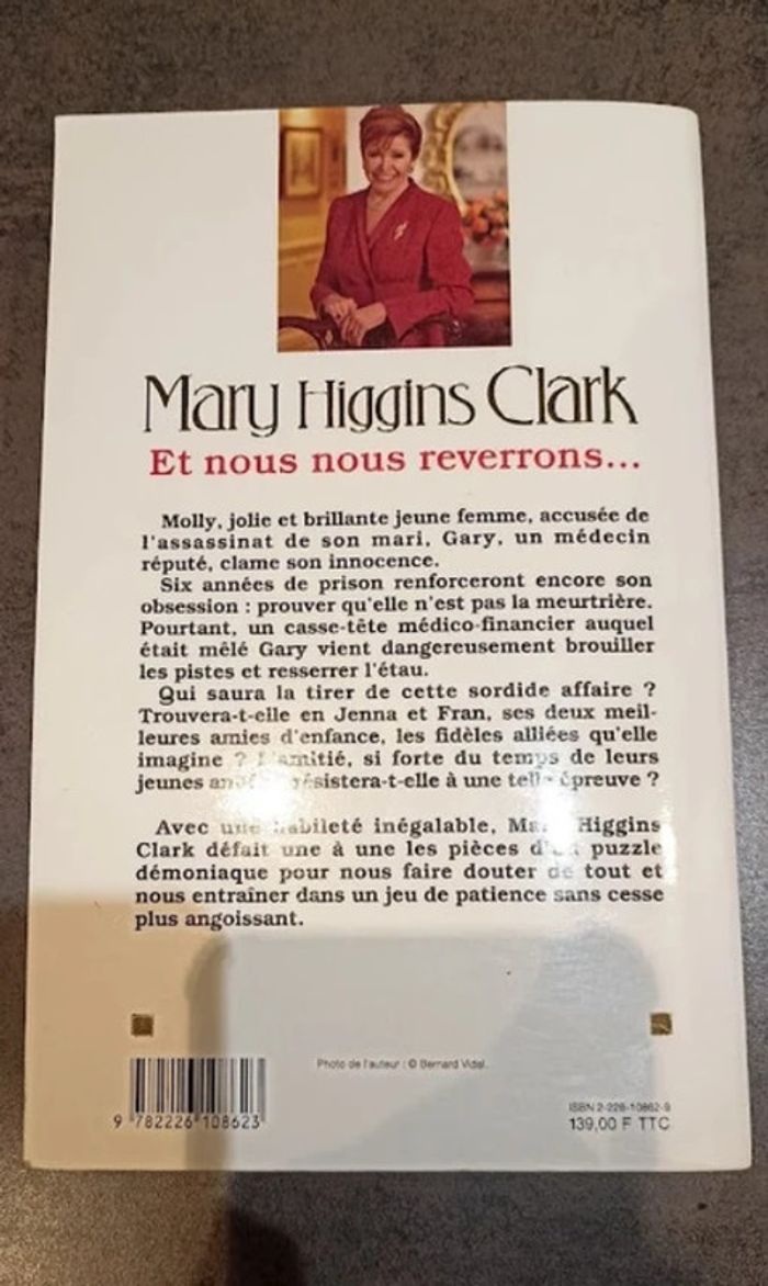 livre broché Mary Higgins Clark Policier thriller Et nous nous reverrons Albin Michel Très bon état - photo numéro 4