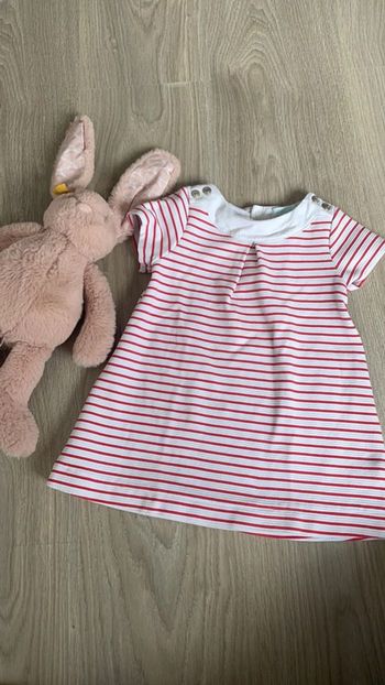 Robe obaïbi marinière rouge blanc 18 mois