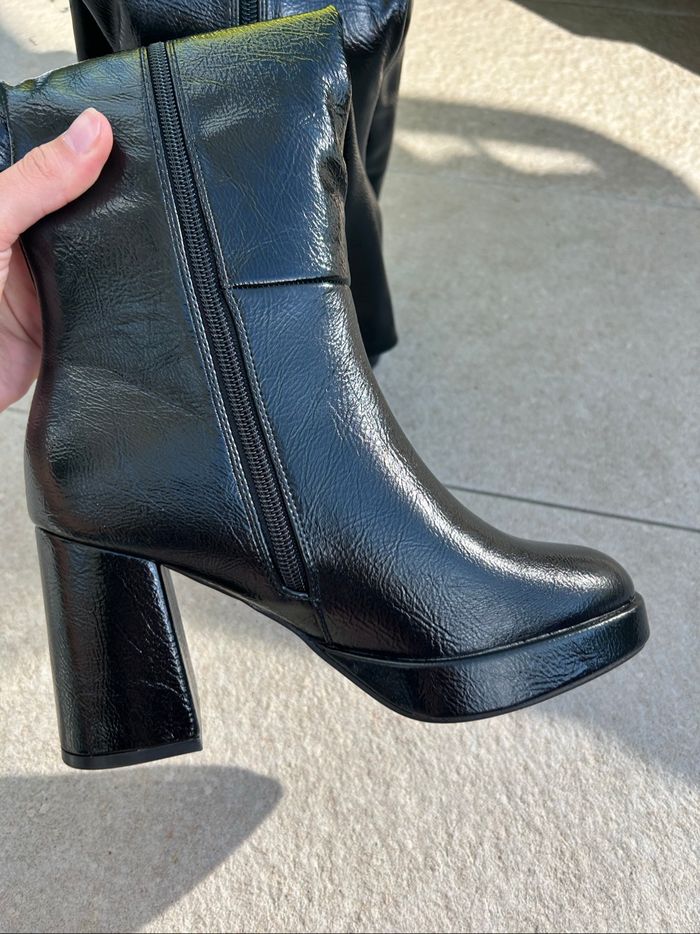 Bottes hautes noires femme - photo numéro 6