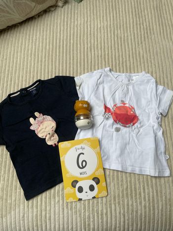Lot de 2 t shirts 6 mois