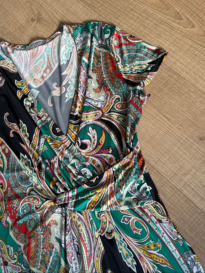 Robe imprimée à manches courtes Morgan taille 42 comme neuve - photo numéro 9