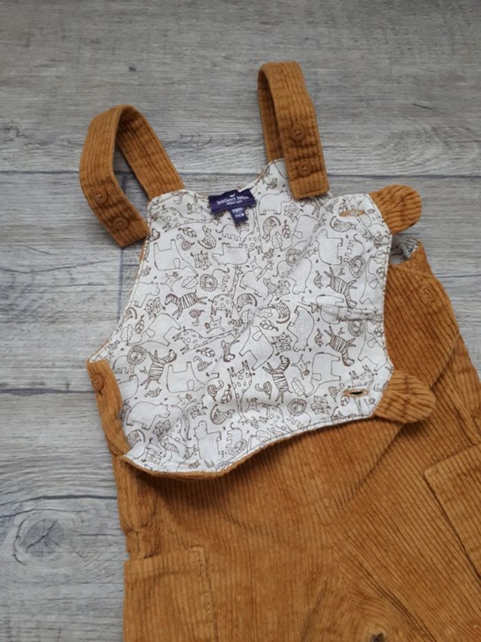 Salopette velours 9 mois sergent major - photo numéro 3