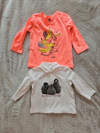 Lot de deux tee-shirts manches longues