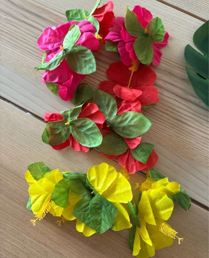 Lot déco fleurs Hawaïennes - photo numéro 3