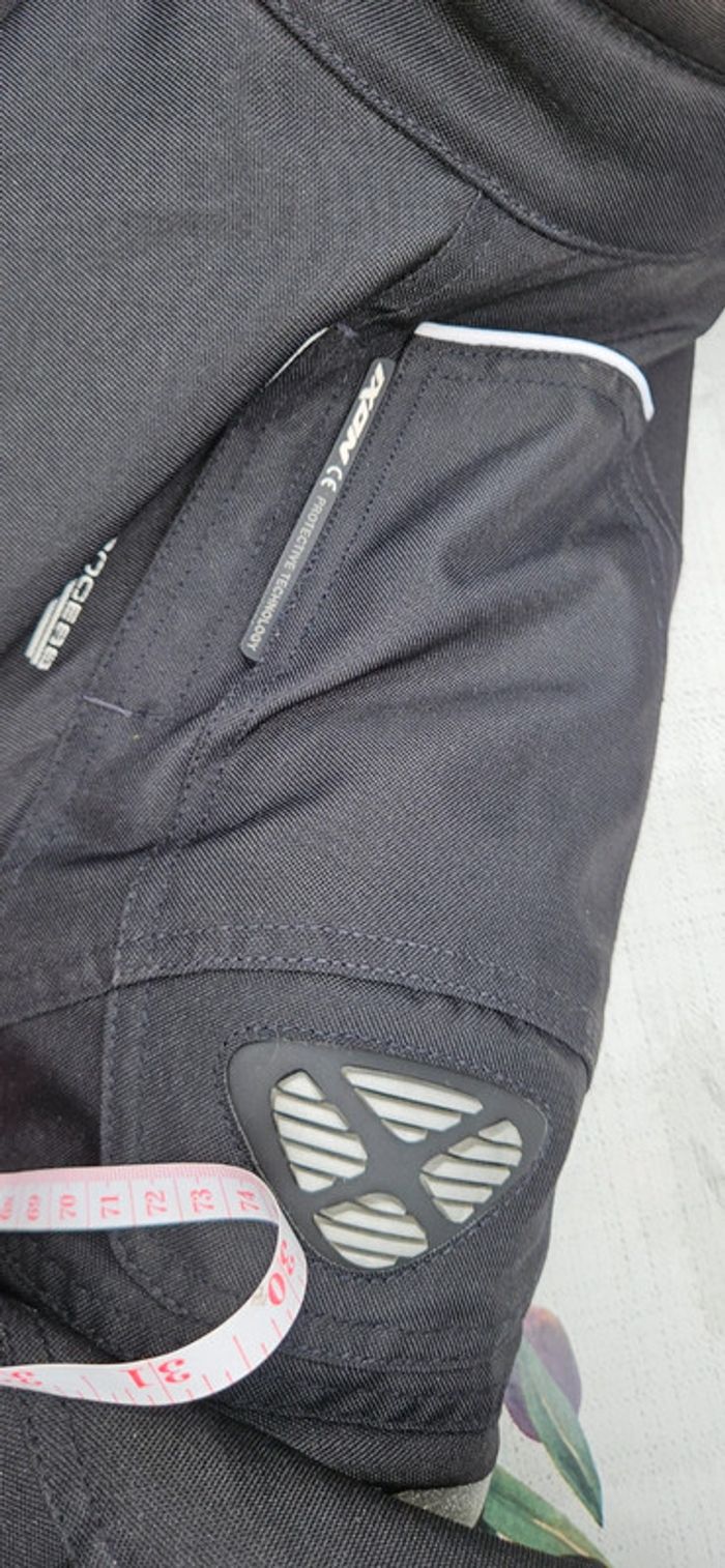 Veste de moto en tissu Ixon Shiroki HP noir / blanc - photo numéro 8