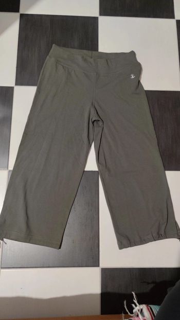 Pantacourt femme coton kaki energetics t40