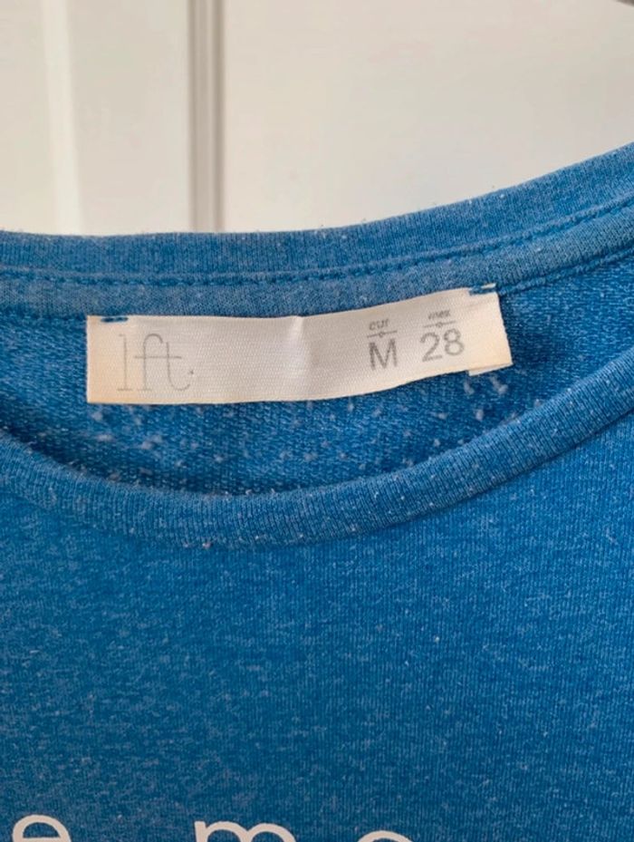 Sweat manches 3/4 bleu/blanc femme - Taille M Lefties - photo numéro 3