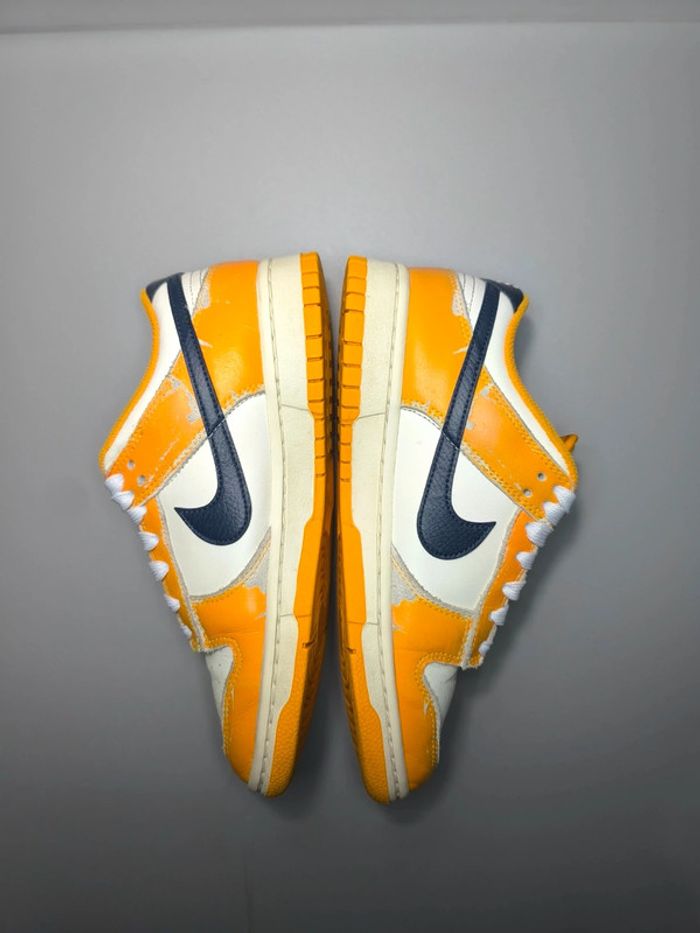 Baskets Nike dunk low orange wear and tear pointure 39 très bon état - photo numéro 3