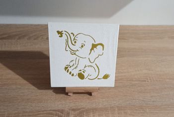 Toile éléphant (doré)