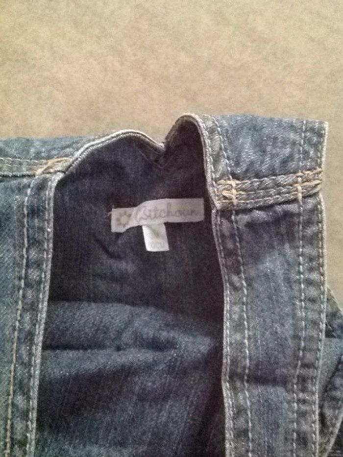 Salopette jeans épaisse Kitchoun - 3 mois - photo numéro 5