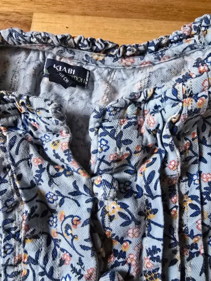 robe bleu à fleur - photo numéro 5