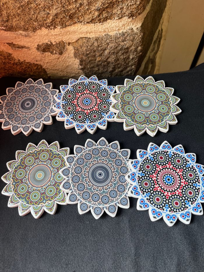 Magnifique lot de 6 dessous de verres GBT - photo numéro 6