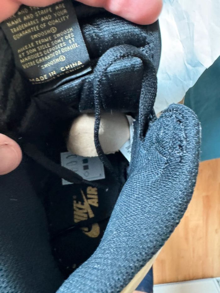 Jordan 1 haute rétro noir/doré 2020 - photo numéro 5
