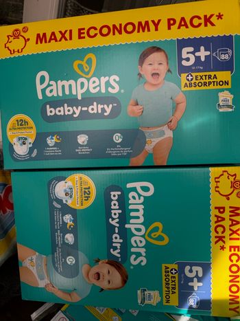 2 carton couche Pampers t 5+