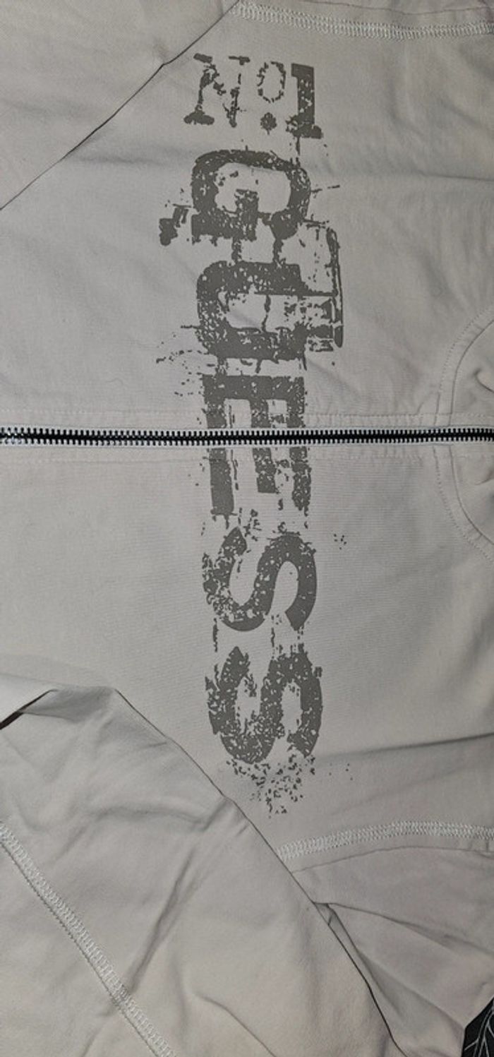 Sweat zippé guess beige taille M - photo numéro 2