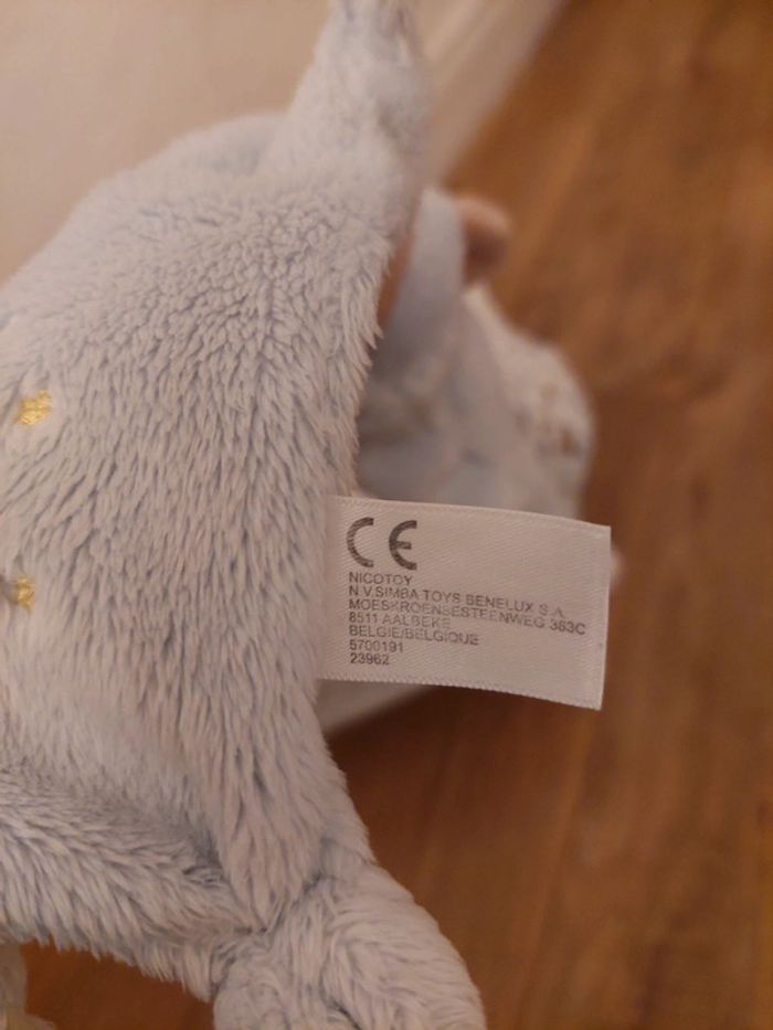 Doudou ourson bleu Nicotoy - photo numéro 4