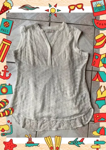 Débardeur t shirt blanc Marks & Spencer per una