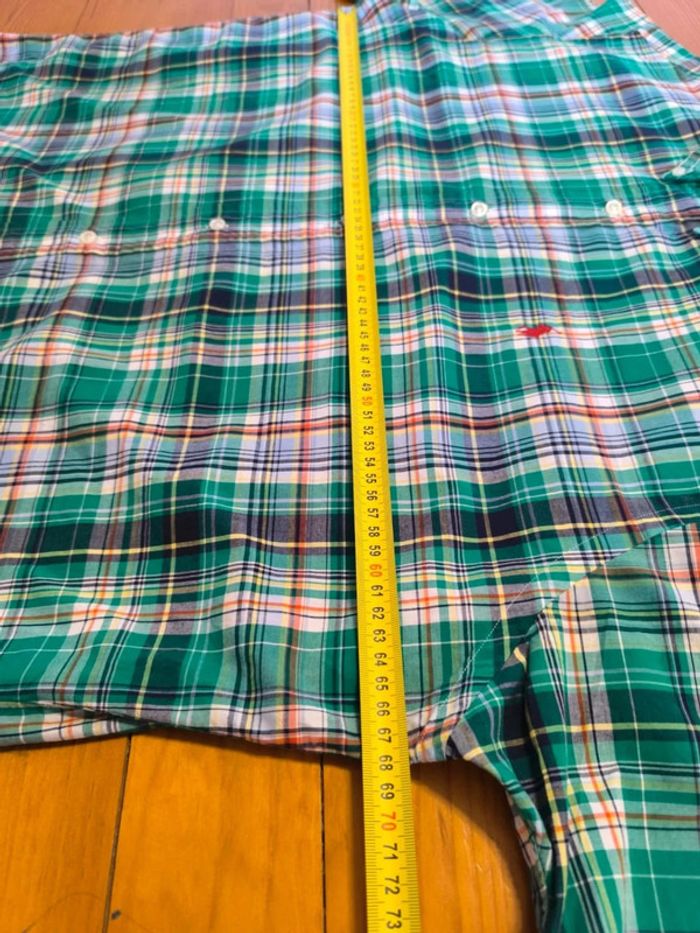 Chemisette Ralph Lauren - Custom Fit - Logo brodé rouge - Vert, noir - Taille XL - photo numéro 12