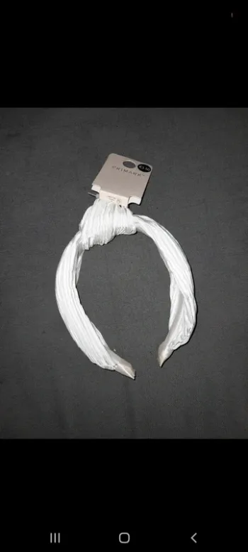 Serre tête kaki rose blanc