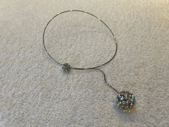 Collier cristaluna saturno en cristal acrylique transparent swarovski 200 513 00 neuf - photo numéro 3