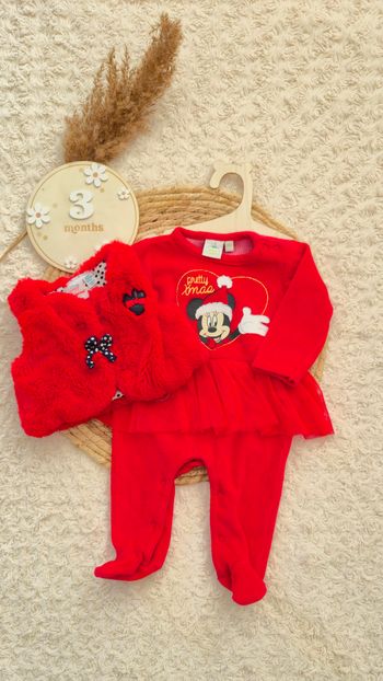 Ensemble pyjama et veste fourrure minnie Disney